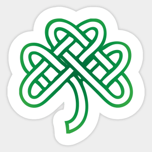 Celtic Knot Lucky Clover Sticker